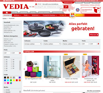 www.vedia.ch - Online-Shop powered by orbiz.
